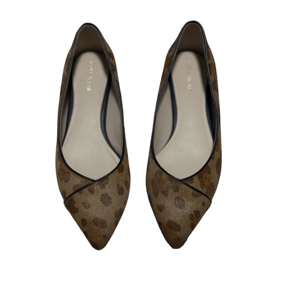Cole Haan Women's Braylee Brown Leopard print Calf Hair Skimmer Flats Size 7B - Picture 1 of 12